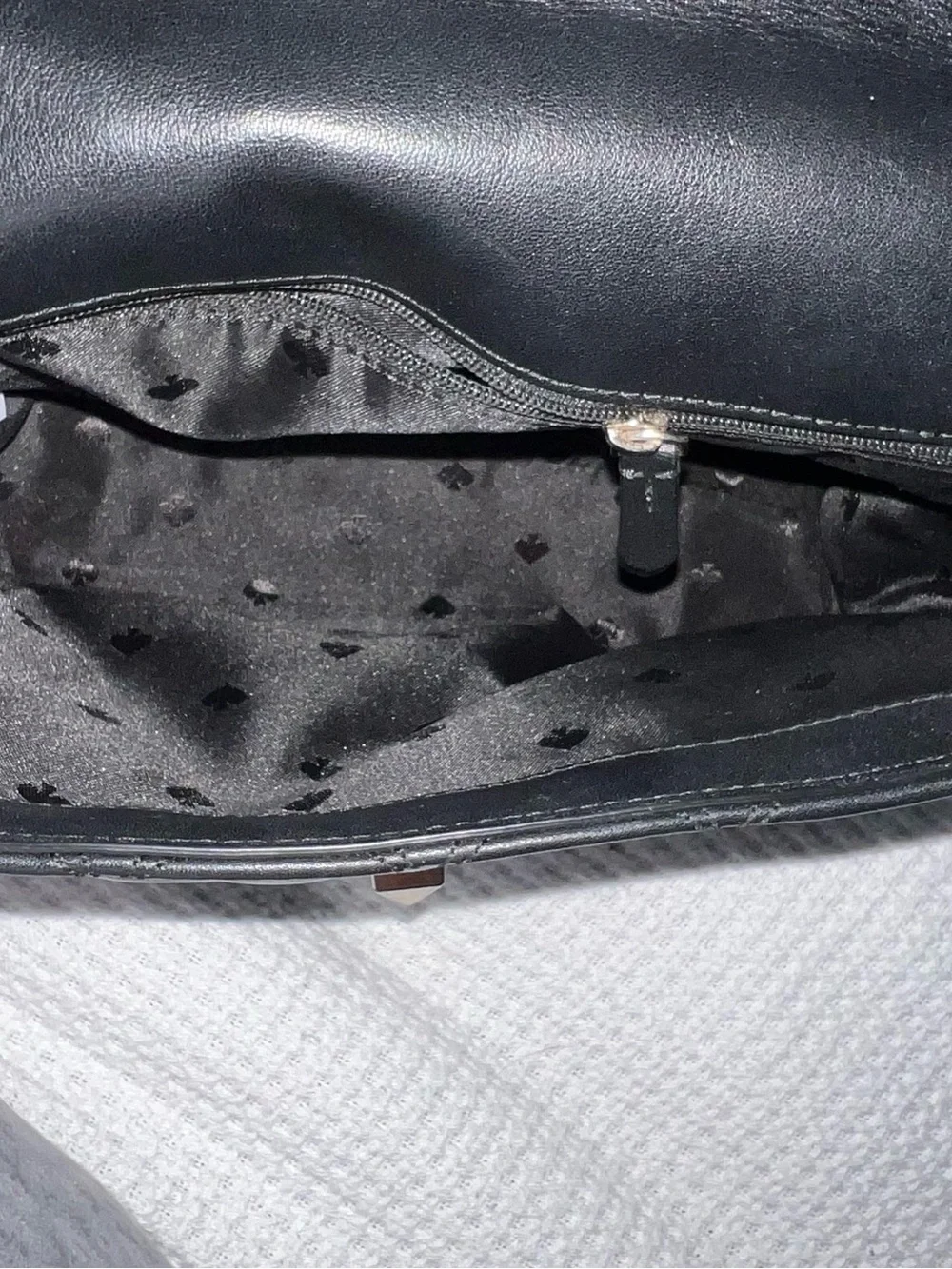 Kate Spade- Quilted Black Shoulder Bag with Chain Strap